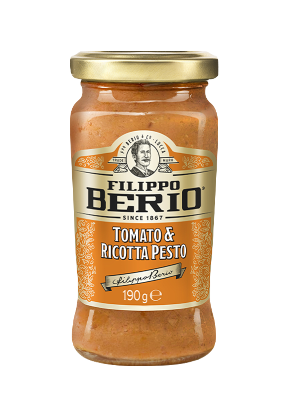 Pesto mit Tomaten und Ricotta